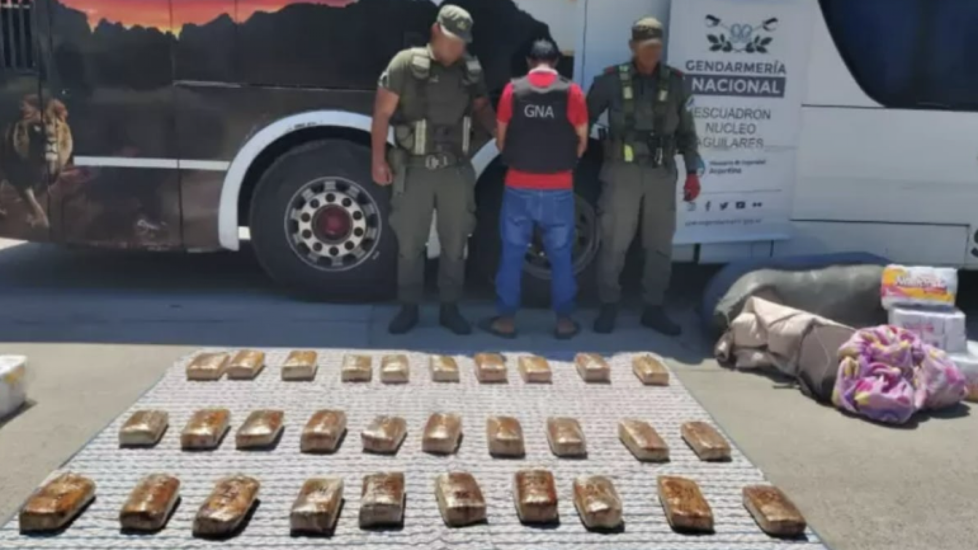 Secuestraron 31 kilos de droga que viajaban en un micro rumbo a Mendoza